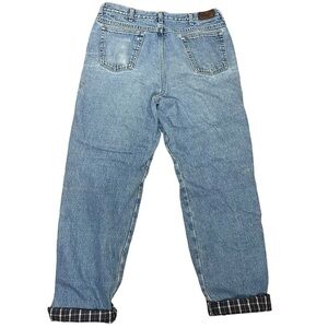 Vintage L.L. Bean Distressed Flannel Lined Jeans